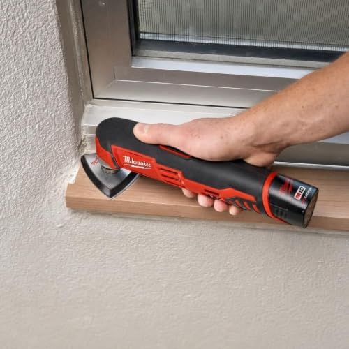 Milwaukee 2426-20 M12 12 Volt Redlithium Ion 20,000 OPM Variable Speed Cordless Multi Tool with Multi-Use Blade, Sanding Pad, and Multi-Grit Papers (Battery Not Included, Power Only)