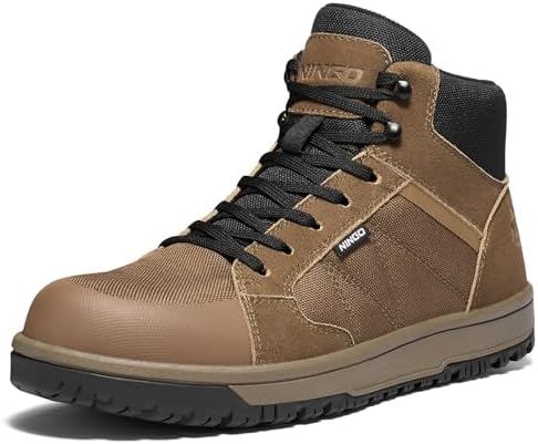 NINGO Composite Toe Work Shoes for Men, Lightweight Composite Toe Boots