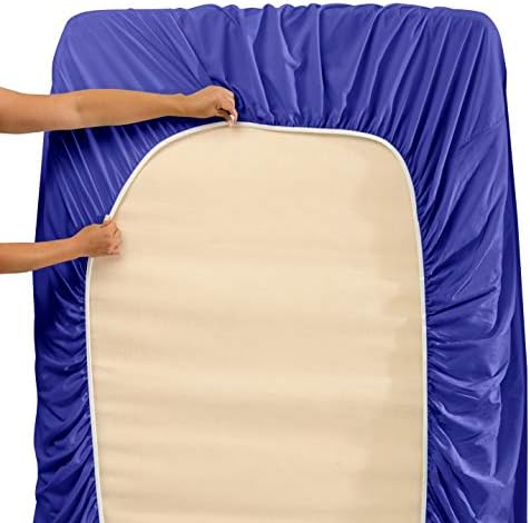 Hearth & Harbor Twin XL Size Sheets - 3 Piece Bed Sheet Set, Hotel Luxury Double Brushed Bed Sheets - Extra Soft Bedding Sheets & Pillowcases, Twin XL, Royal Blue