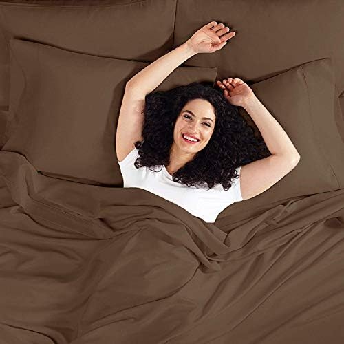 JS Sanders Affordable Microfiber 6 PC Bed Sheet Set - Full Size, Chocolate