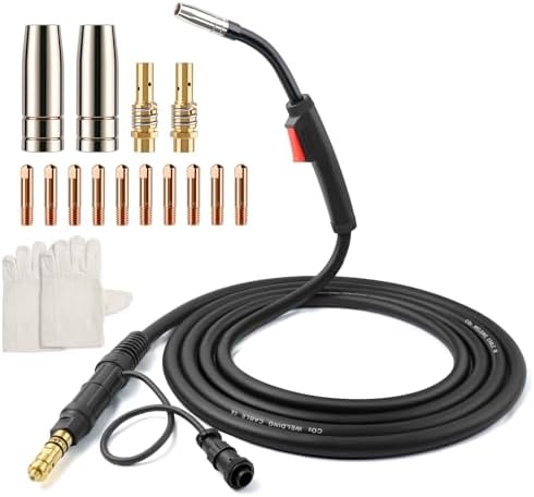 14.5FT 100 Amp MIG Welding Gun Torch, Replacement for Lincoln Magnum 100L K530-6, Fits SP-140T 180T, Weld-Pak 125 140HD, Pro MIG 140 180, MIG-Pak 140 180, Easy-Core 140 180