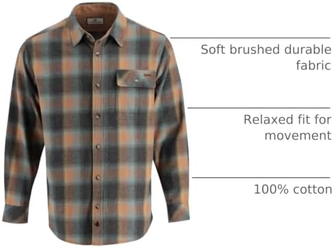 Legendary Whitetails Mens Flannel Long Sleeve Button Down 100% Cotton Shirt