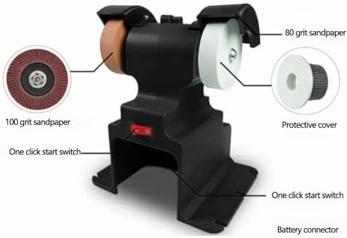 Fafeicy Cordless Mini Bench Grinder Fit for Makita 18V Battery Benchtop Polisher 7000rpm Small Electric Sander for Jewelry Metal Wood Working