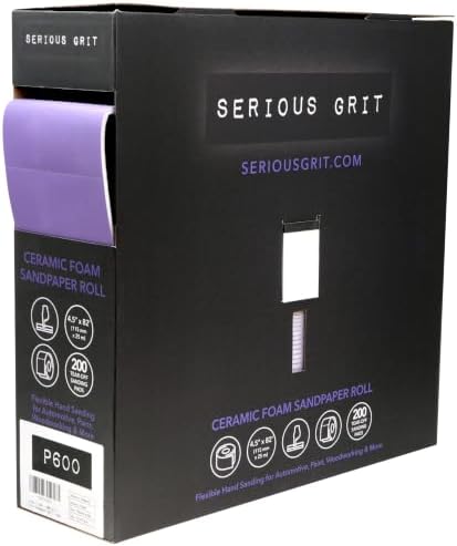 Serious Grit - P600 Grit Ceramic Foam Sandpaper Roll - 115mm x 25m