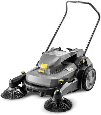 Kärcher Pro Walk Behind Outdoor Push Sweeper, KM 70/30 C Bp 2SB, Battery Powered, Suction System, Dust Filter - 38" Working Width, 11.9 Gallon - for Commercial Use in Warehouses, Workshops, and More