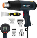 Heat Gun 1800W 122℉-1202℉（50℃- 650℃）Fast Heating Heavy Duty Hot Air Gun Kit Variable Temperature Control