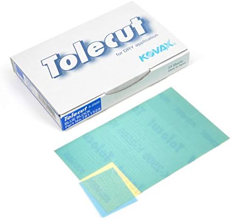 Eagle Abrasives, Inc. KOVAX Tolecut 191-1528 8-Cut Stickon Block Sheet, 70 mm W x 114 mm L, 2500 Grit, K-2500 Grade, Blue