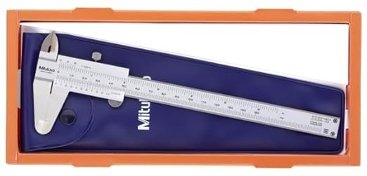 Mitutoyo 530-104, Vernier Calipers, Stainless Steel, for Inside, Outside, Depth and Step Measurements, Metric, 0"/0mm-150mm Range, +/-0.05mm Accuracy, 0.05mm Resolution, 40mm Jaw Depth