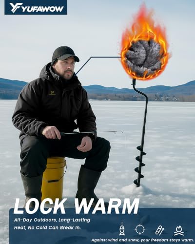 Yufawow Men Winter Jacket Skiing Jacket Insulated Fleece Lined Waterproof Windbreaker for Snowboard Hiking Camping ATV Outdoor Work