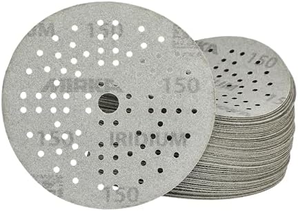 Mirka Iridium Sandpaper Discs 5 Inch 89 Holes Hook and Loop