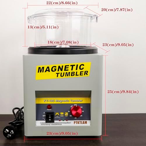 KT-185 Magnetic Tumbler Jewelry Polisher 180mm Polishing Barrel