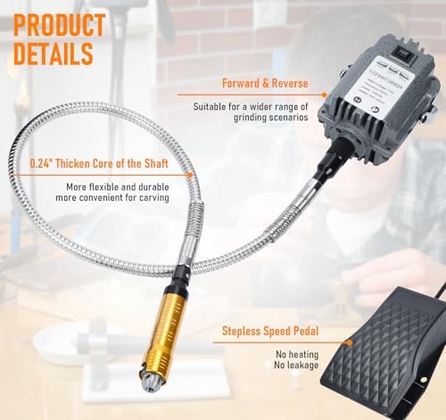 lesolar 1000W 30000RPM Flex Shaft Rotary Tool