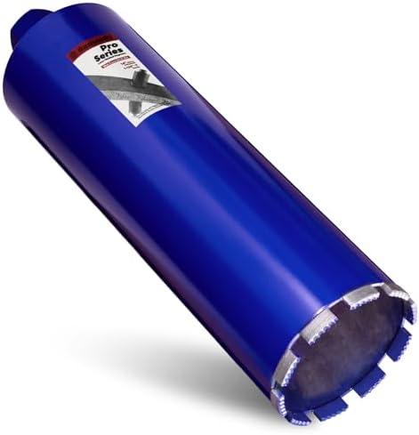 4-1/2 Inch Core Drill Bit for Concrete with Rebar - 14" Depth, Wet Use, 1-1/4"-7 UNC, Upgraded Welded Teeth for Brick, Block, Masonry, Stucco, Alsphalt - Great for DIY & Pros (116mm)
