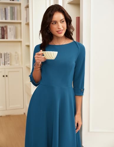 GRACE KARIN Work Dresses for Women Fit and Flare Midi Dress