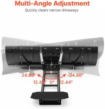 VEVOR Snow Plow Kit 43 in/60 in Width Adjustable Universal Plow Attachment