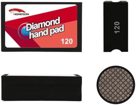 Diamond Hand Polishing Pads Foam Back Sanding Blocks for Sanding Ceramics Glass Tile Concrete Stone Marble Granite Grit 120