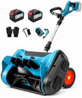 Cordless Snow Shovel, 15” Brushless Snow Blower with 2×6.0Ah Batteries