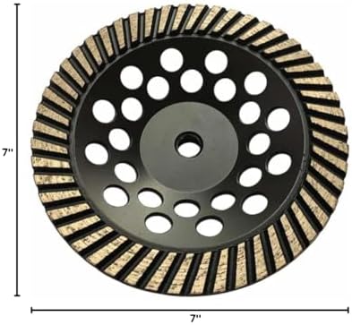 7" Grinding Wheels for Concrete, Granite, and Marble, #40/50 Grit