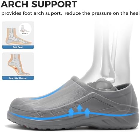 Chef Shoes Men Women Non Slip Work Shoes Water Proof Closed Toe Clogs for Nurse Kitchen Restaurant Food Service