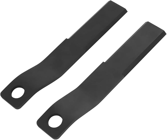 MOTOQUEEN Skid Steer Brush Hog Blades Cutter Cutting Blades 2pcs 10mm Thick Coating Spring Steel Lawn Mower Head Blade