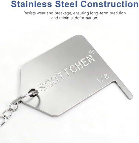 SCOTTCHEN Belt Sander & Disc Sander Safety Gauge, 1/8” Stainless Steel Safety Tool, Safe Distance Scale with Anti-lost Magnet
