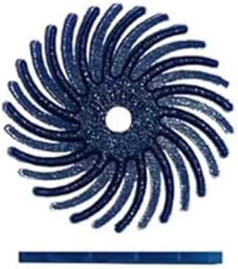 Dedeco Sunburst Radial Bristle Discs 48-Pack - 7/8" Curved - Blue 400 Grit (Fine) - Aluminum Oxide for Polishing & Finishing
