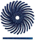 Dedeco Sunburst Radial Bristle Discs 48-Pack - 7/8" Curved - Blue 400 Grit (Fine) - Aluminum Oxide for Polishing & Finishing