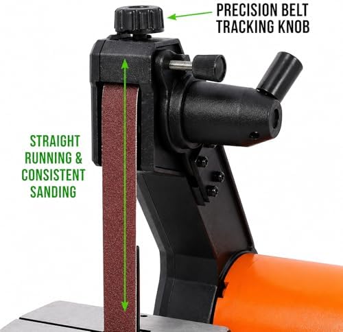 1x30 Belt Sander and 5 Inch Disc Sander - Mini Belt Sander | Tool-Free Benchtop Belt Sander with Dual Dust Ports | Cast Aluminum Bench Sander for Woodworking & Knife Making | Black