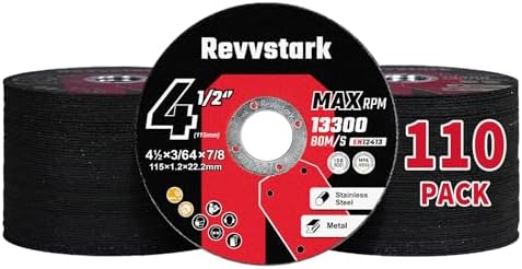 110 PCS Cut Off Wheel 4 1/2 in for Metal & Stainless Steel 7/8"