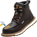 KELODON Waterproof Steel Toe Boots For Men 6" Moc Work Shoes