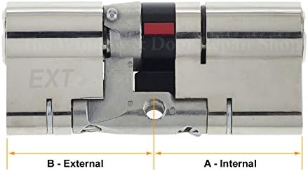 Yale Anti-Snap 3 Star Euro Double Cylinder, High Security, Nickel Finish, 40:50 (90 mm)