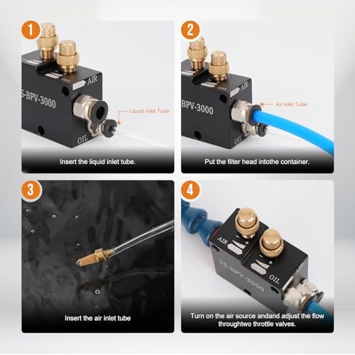 1/4" CNC Coolant Mister for Milling Machine Mist Spray System