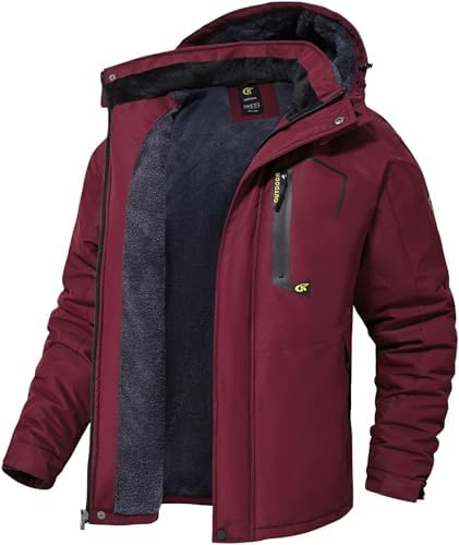 QPNGRP Mens Waterproof Ski Snowboard Jacket Winter Windproof Snow Coat