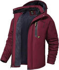 QPNGRP Mens Waterproof Ski Snowboard Jacket Winter Windproof Snow Coat