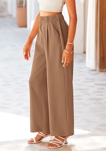 PRETTYGARDEN Women's Flowy Wide Leg Dress Pants