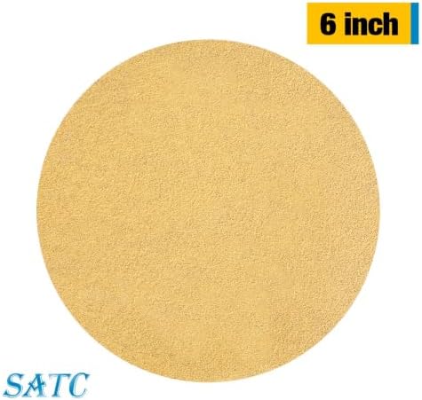 S SATC 400 PCS PSA Sanding Discs Round Adhesive Backed Sandpaper Roll 6 Inch 120 Grit Sander Attachment for Drill Self Stick Aluminum Oxide Automotive Sandpaper