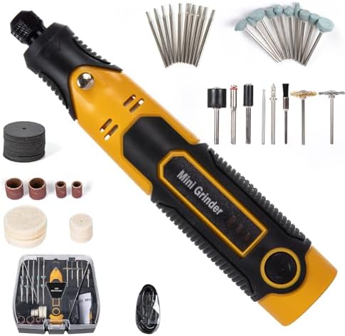 3.6V Cordless Rotary Tool Kit, 55-Piece Mini Grinder Set with Diamond Burrs, Cut-Off Wheels, Sanding Drums for Engraving, Polishing, Cutting, Resin Crafts