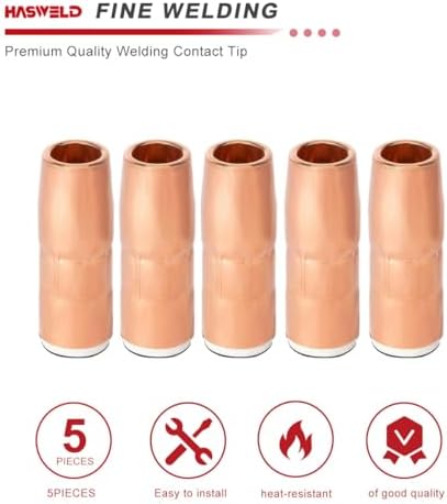 5PK N-A5818C Nozzle Large 5/8 Orifice 1/8 Recess For Bernard MIG Welding Guns for Mliier MDX-250 Acculock S N-A5818CM
