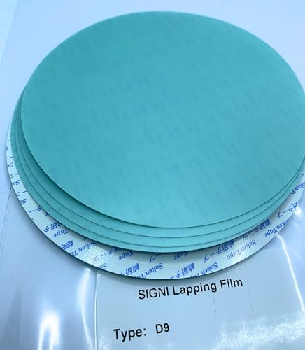 SIGNI Diamond Precision Lapping Microfinishing Film PSA Backing 5 inch (9 Micron, 5 Pack)