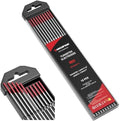 ARCCAPTAIN TIG Welding Tungsten Electrode 10-Pack 1/16"x 7" (Red)