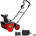 Cordless Snow Blower, 20-Inch Electric Snow Thrower with Dual 20V 4.0Ah Batteries & Charger, Brushless Motor, 12" Deep Cleanup, 25FT Throw, 180° Chute, Dual LED Lights for Driveways & Sidewalks