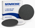 5 inch Sanding Discs Hook and Loop Round Sand Paper Discs, Black Silicone Carbide No Hole Hook and Loop Sanding Disc, 600 Grit Orbital Sander Pads for Wood, Auto Body, Paint & Plastics 50 Pack