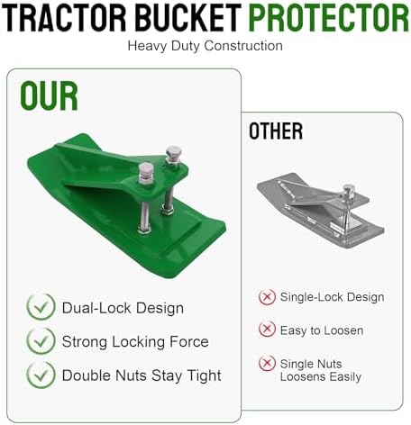 2 Pcs Ski Edge Protector for Snow Removal Spreading Gravel, Green