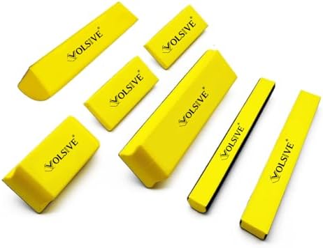 Hand Sanding Block Set of 7, Rectangle Sanding Blocks Auto Body with 20Pcs Hook and Loop Sandpaper,Flexible for Automotive Paint and Woodworking Sand Furniture Home Arts and DIY Crafts