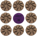 Hybrid Diamond Ceramic Polishing Pucks, Aggressive Concrete Terrazzo Floor Hook n Loop Grinding Pads, 3 Inch Long Using Life Transitional Discs,30# 9 PCS