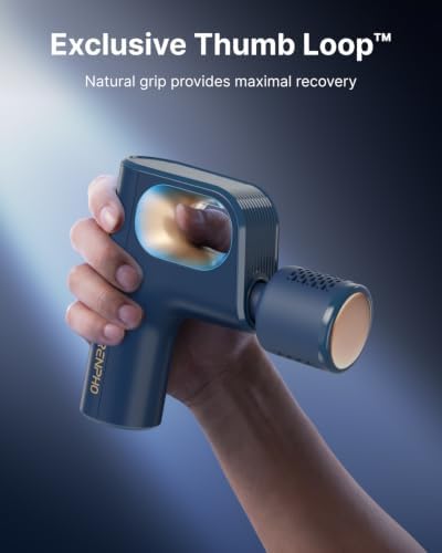 RENPHO Active Mini Thermacool Massage Gun with Heat and Cold, Thumb Loop