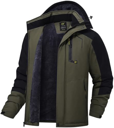 QPNGRP Mens Waterproof Ski Snowboard Jacket Winter Windproof Snow Coat