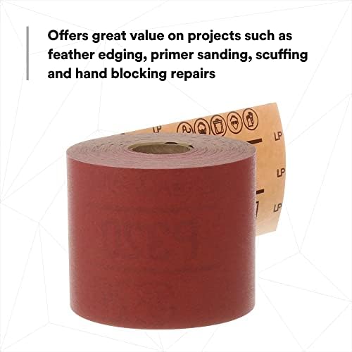 3M Red Abrasive Stikit Sheet Roll, 01681, P400, 2-3/4 in x 25 yd