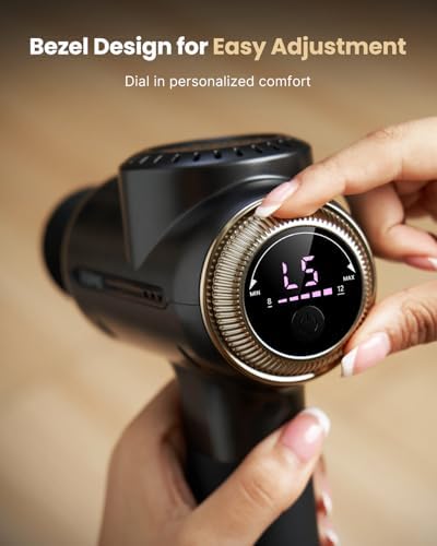 RENPHO Active Evo Massage Gun, Gifts for Men Women Deep Tissue Back Handheld Massage with 8-12mm Amplitude Heavy-Duty, FSA Approved Percussion Professional Muscle Massager Gun for Athtetes HSA