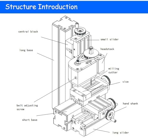 INTBUYING Mini Metal Milling Machine AC100V-240V Mini Drilling and Milling Machine DIY Tool Benchtop Wood Lathe for Educational Model Making